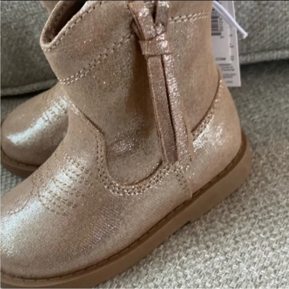 Old Navy Shiny Side-Zip Western Boots
